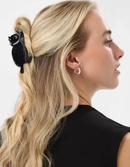 Black Cat Claw Clip