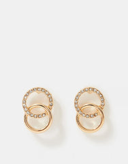 Infinity Pavé Stud Earrings