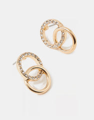Infinity Pavé Stud Earrings