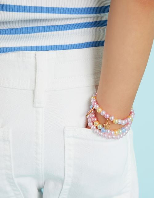 3-Pack Girls Princess Charm Bead Bracelets