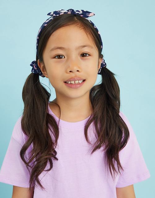 Girls Unicorn Print Bow Headband