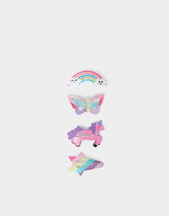 4-Pack Girls Magical Character Hair Clips