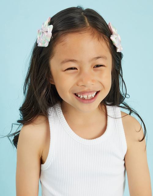 2-Pack Girls Ombre Bow Hair Clips
