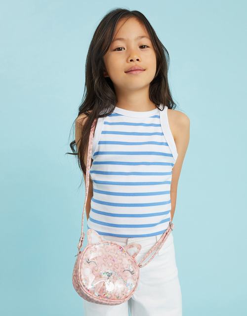 Girls Sequin Cat Crossbody Bag