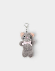 Girls Fluffy Cat Bag Charm