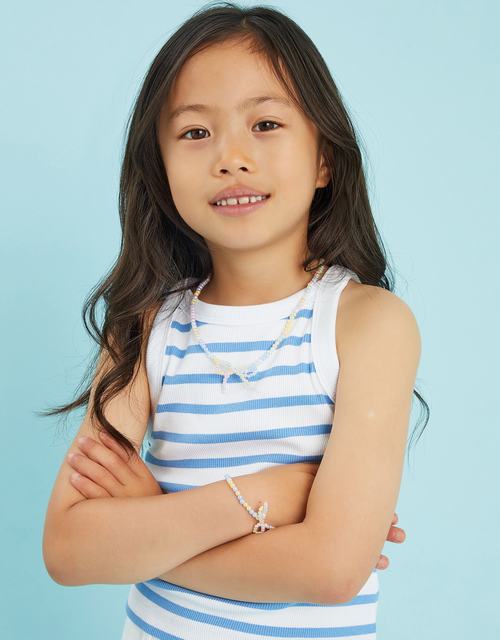 Girls Beaded Bow Jewellery Set