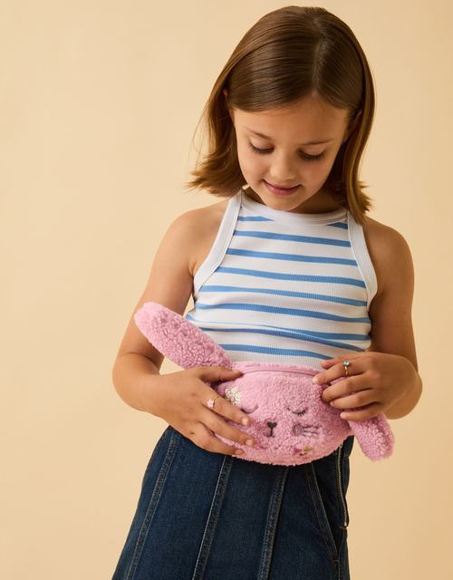 Girls Borg Bunny Belt Bag