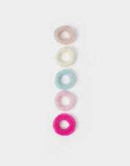 5-Pack Girls Fluffy Hair Bands