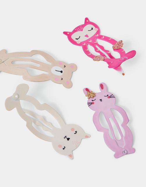 4-Pack Girls Animal Shape Hair Clips