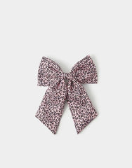 Girls Leopard Print Bow Barrette Hair Clip