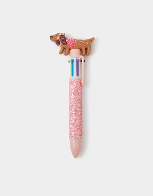 Girls Sausage Dog Multi Colour Pen