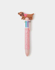 Girls Sausage Dog Multi Colour Pen