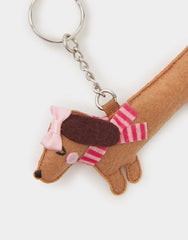 Girls Sausage Dog Bag Charm