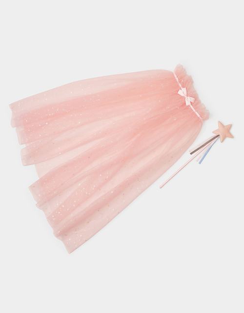 Girls Tulle Fairy Cape & Wand Set