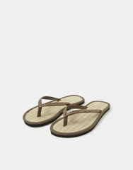 Braided Strap Flip Flops Green