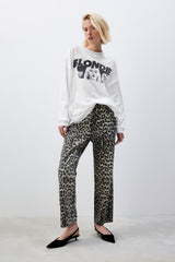 White 100% Cotton License Blondie Graphic Long Sleeve Skater Band T-Shirt