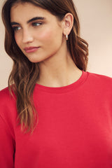 Red Heavyweight Short Sleeve Crew Neck T-Shirt