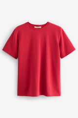 Red Heavyweight Short Sleeve Crew Neck T-Shirt