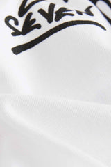 White Happy Face Regular Fit Short Sleeve Graphic 100% Cotton T-Shirt