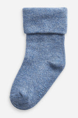 Blue 4 Pack Roll Top Baby Socks NEXT UK