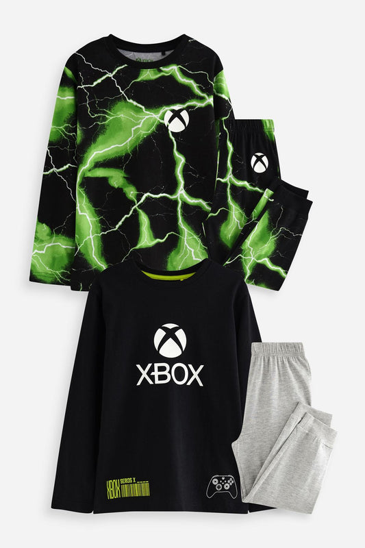 Black/Green Xbox Pyjamas 2 Pack