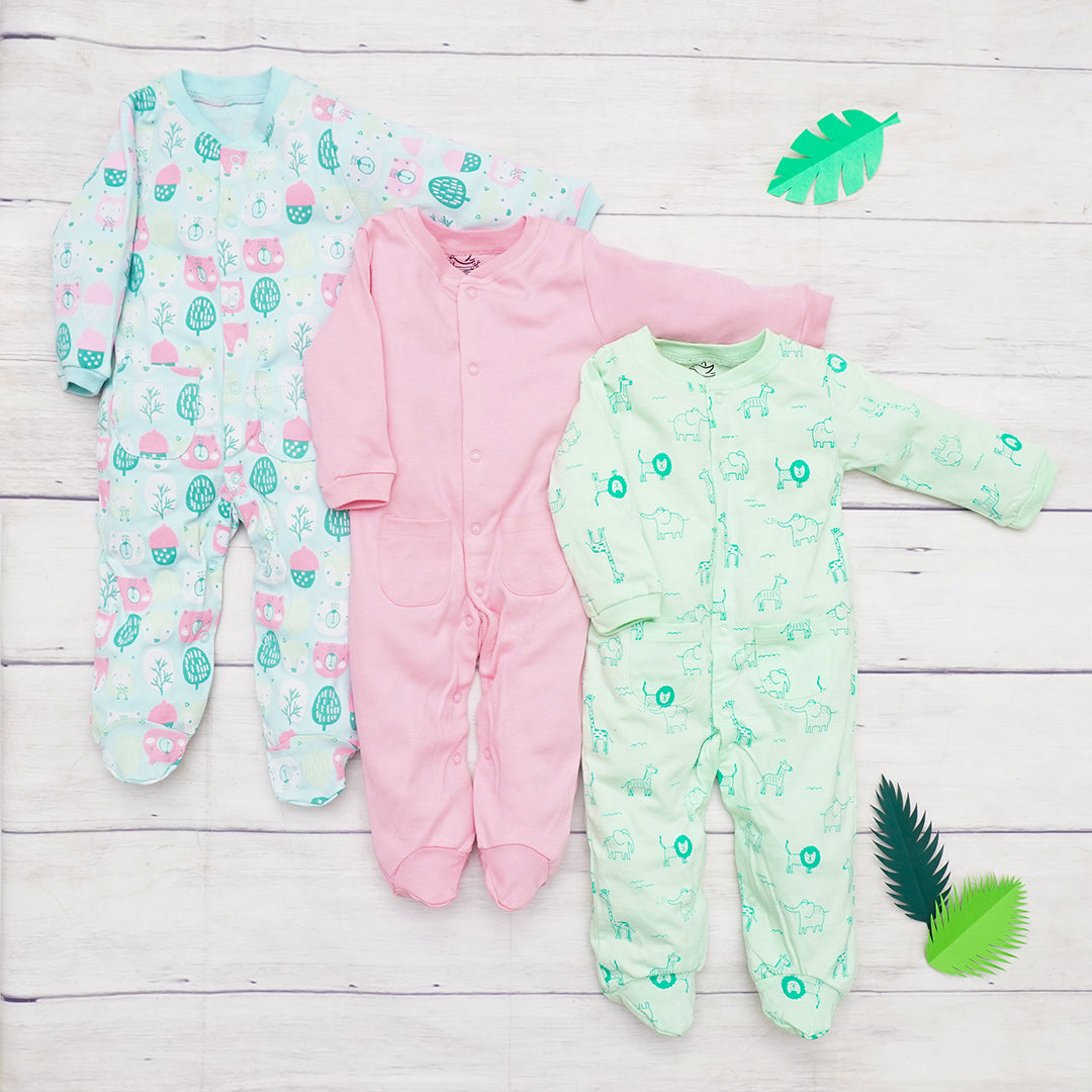 Aesthetic Sleeping Suits Pack of 3 | Suits & Sets | The nest clothing