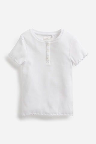 Ribbed Placket T-Shirt NEXT UK