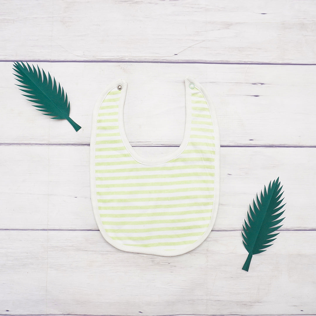 Green Striped Bib | Bibs & Towels | The nest clothing