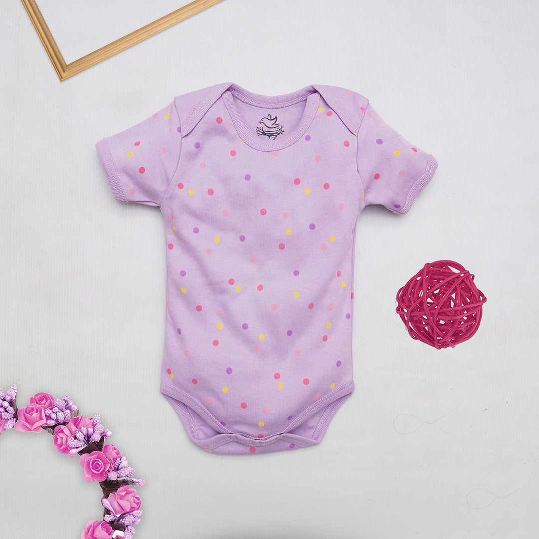 Purple Dotted Bodysuit | Suits & Sets | The nest clothing