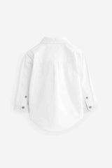White Character Long Sleeve Oxford Shirt