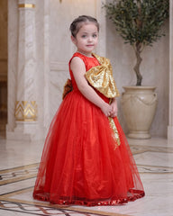 Pink Plum Sequins Bow