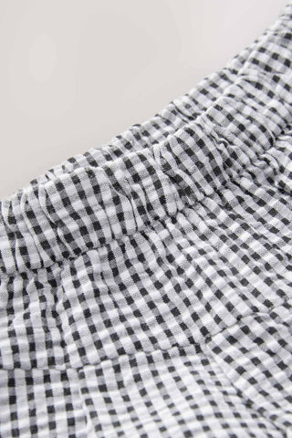 Black/White Wide Leg Trousers