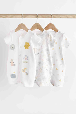 White Farmyard Baby 100% Cotton Rompers 3 Pack | Rompers | next, <p>White Farmyard Baby 100% Cotton Rompers 3 Pack</p>. We delivery across Pakistan