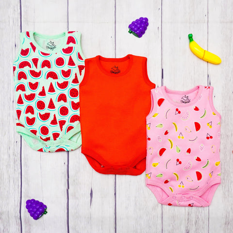 Fruity Bodysuits Pack of 3 | Suits & Sets | The nest clothing