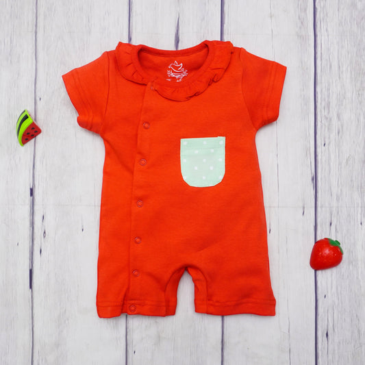 Orangey Frilled Half Sleeve Bodysuit | Suits & Sets | The nest clothing