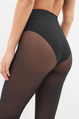 Black Ultimate Comfort Opaque 30D Tights Two Pack