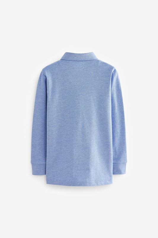 NEXT - NCNYF-Jersey Tops-Blue Long Sleeve Polo Shirt