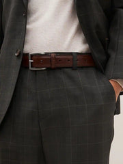 Brown Signature Formal Belt Made In Italy