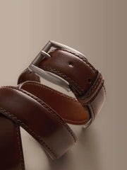 Brown Signature Formal Belt Made In Italy