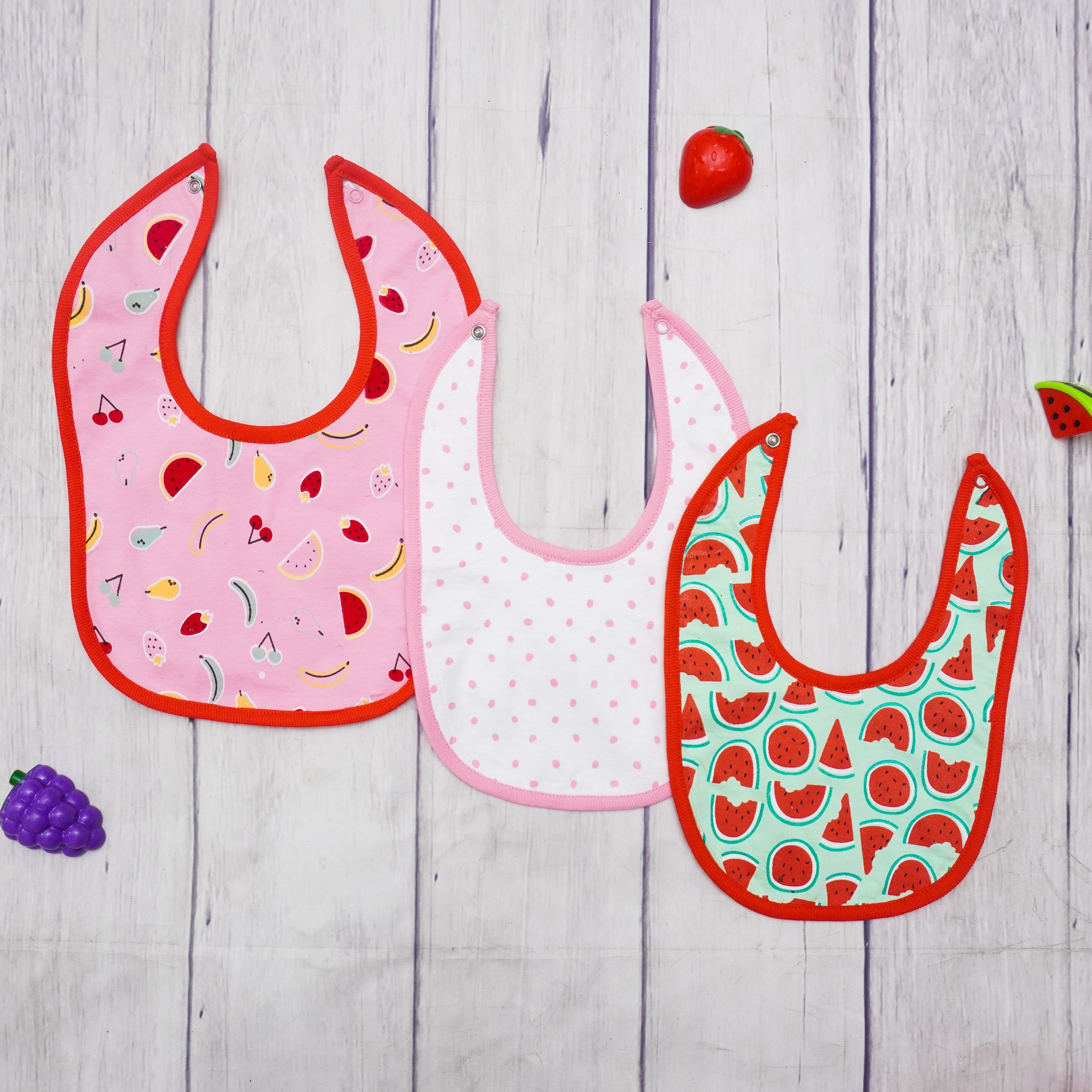 FRIUTY DAY&NIGHT BIB 3pcs pack | Bibs & Towels | The nest clothing