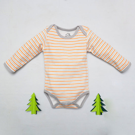 Orange Striped Bodysuit