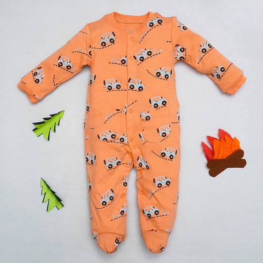 Orange Cars Sleeping Suit | Suits & Sets | The nest clothing