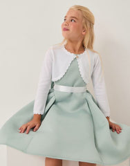 Maeve Bow Button Cardigan Gold