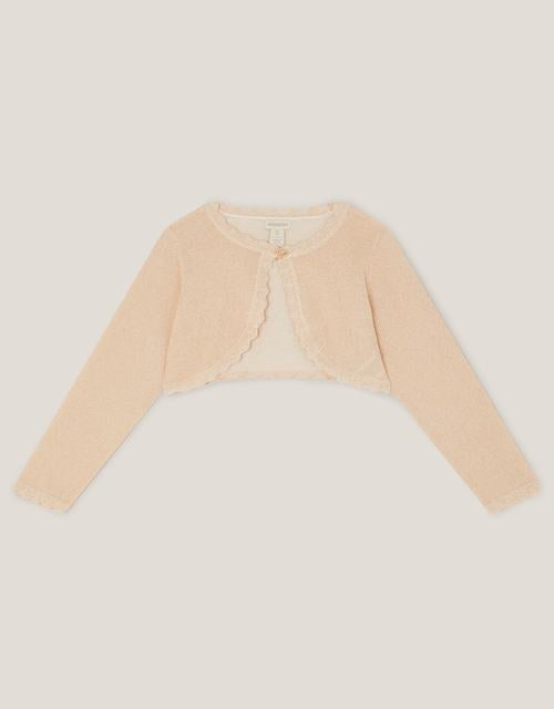 Maeve Bow Button Cardigan Gold