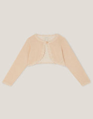 Maeve Bow Button Cardigan Gold