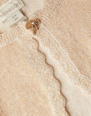 Maeve Bow Button Cardigan Gold