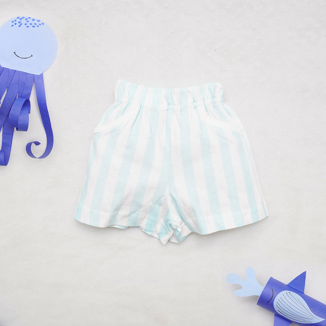 Sea Blue Stripes Shorts | Pants - Leggings - Shorts & Capri | The nest clothing