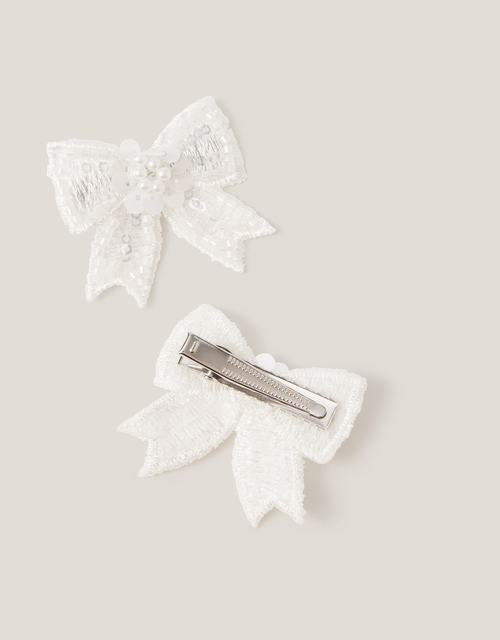 2-Pack Sequin Bow Hair Clips