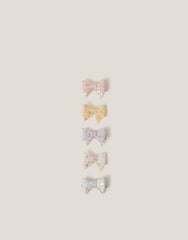 5-Pack Glitter Bow Hair Clips