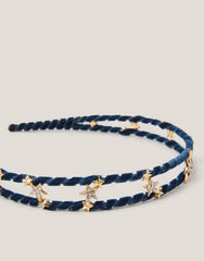 Diamanté Star Velvet Headband